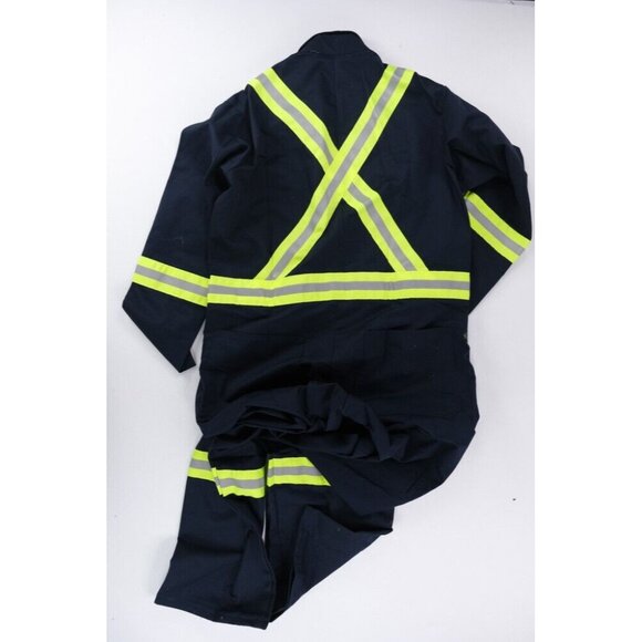 NWT Big Al Hiviz 2" Reflective Grosgrain Coverall - 1655 Sz. 44 Navy Canada $145 - Picture 2 of 12